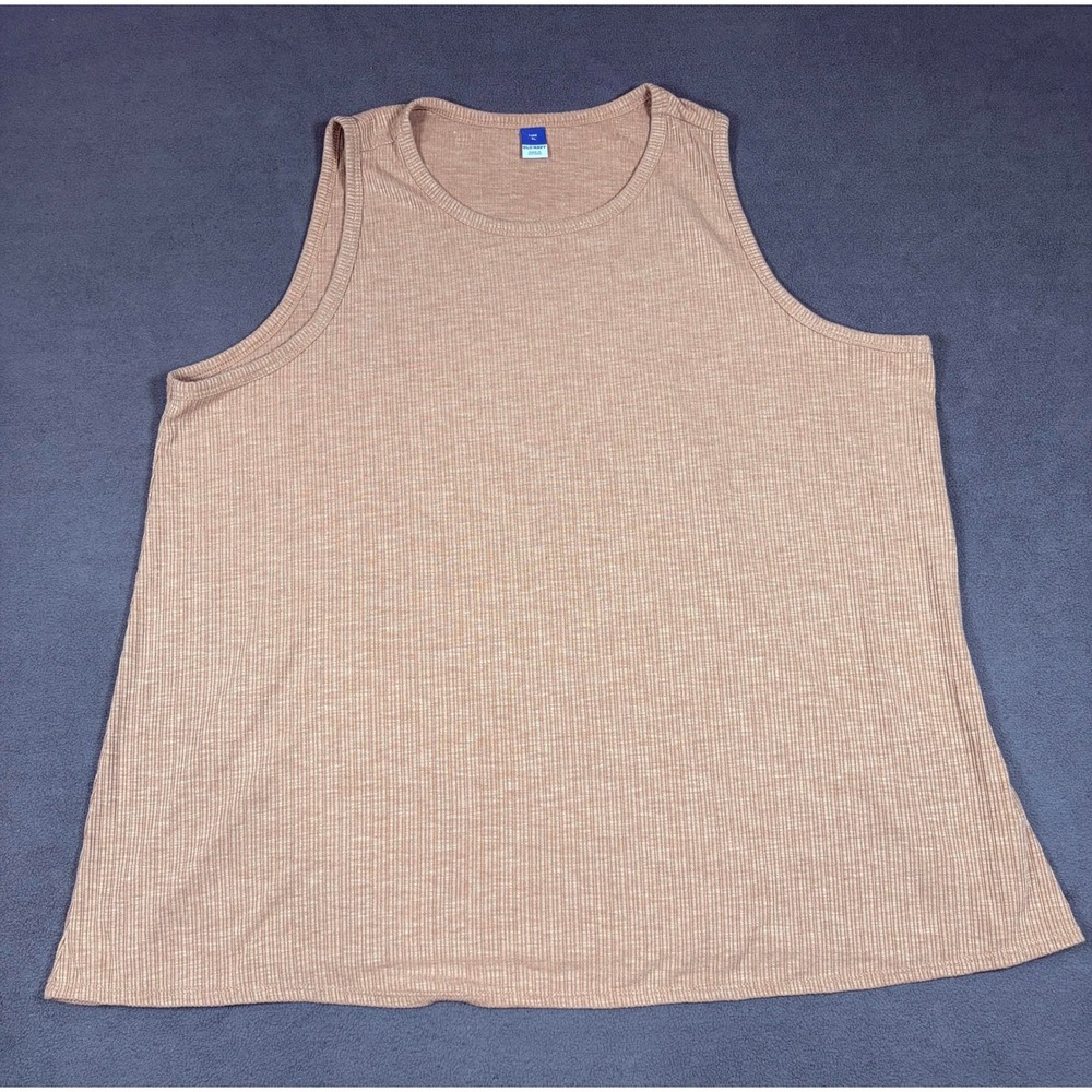 Old Navy Tank Top Womens XL Tan Ribbed Luxe Knit Sleeveless